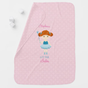 Sweet Ballerina Little Sister Baby Blanket