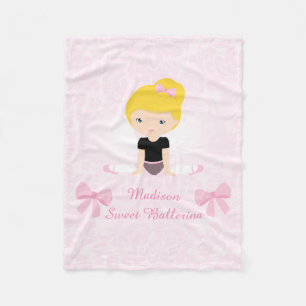 Sweet Ballerina Personalized Fleece Blanket