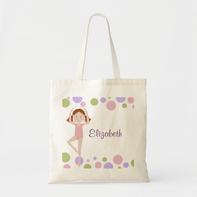 Sweet Ballerina Personalized Tote Bag (Front)