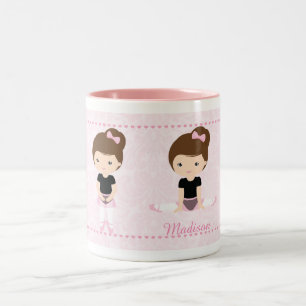 Sweet Ballerina Personalized Two-Tone Coffee Mug