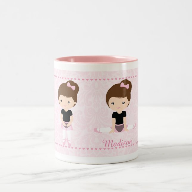 Sweet Ballerina Personalized Two-Tone Coffee Mug (Center)
