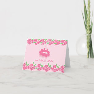 Sweet Ballerina Tutu Thank You Note Card