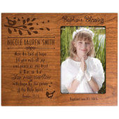 Sweet Baptism Blessing Cherry Picture Frame (Front)