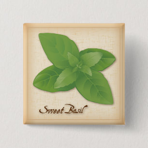 Sweet Basil Herb Button
