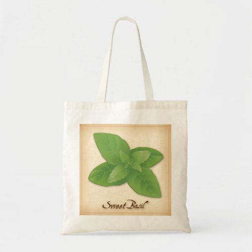 Sweet Basil Herb Tote Bag