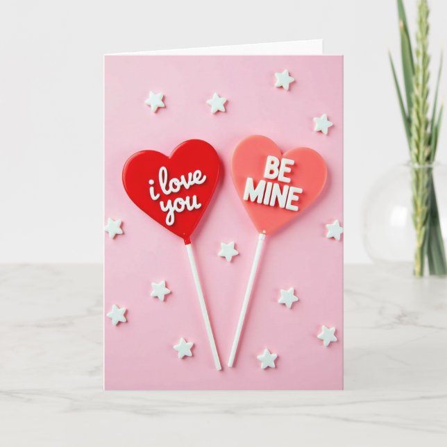 Sweet Be Mine Love You Card (Front)