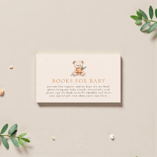 Sweet Bear Baby Shower Book Request Card