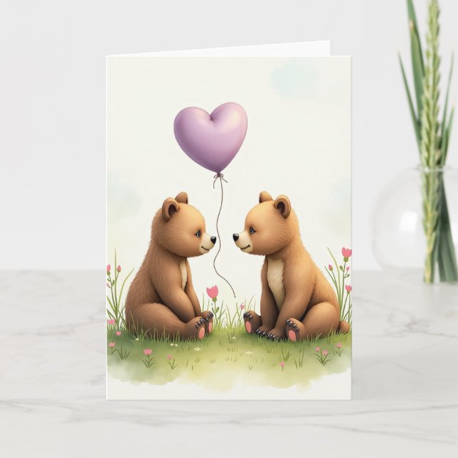 Sweet Bear Cubs Mothers Day Card (Front)