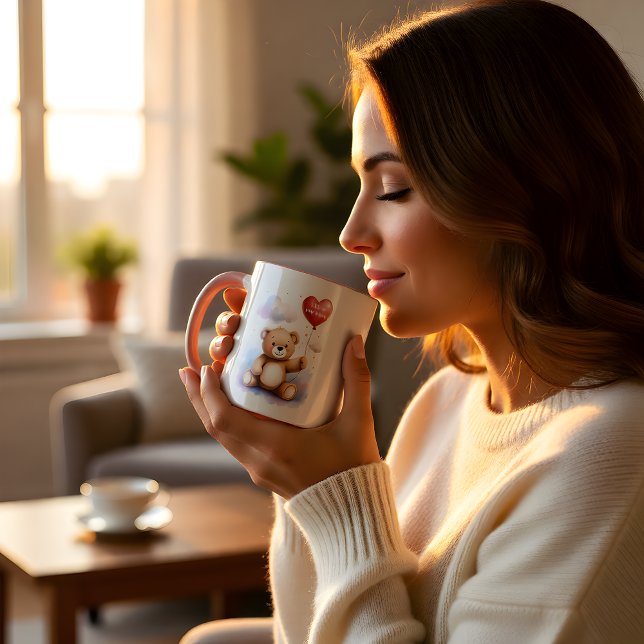 Sweet Bear Heart Balloon I Love My Mom Mug (Creator Uploaded)