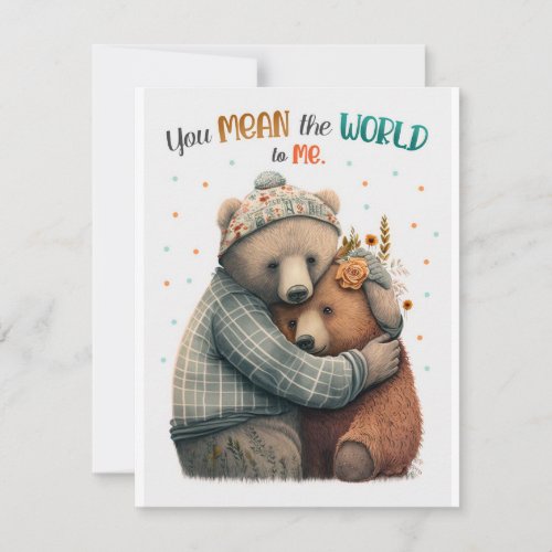 Sweet Bear Hug Card for Someone Special