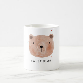 Sweet Bear Minimal Woodland Design – Cute Cozy Bea Coffee Mug