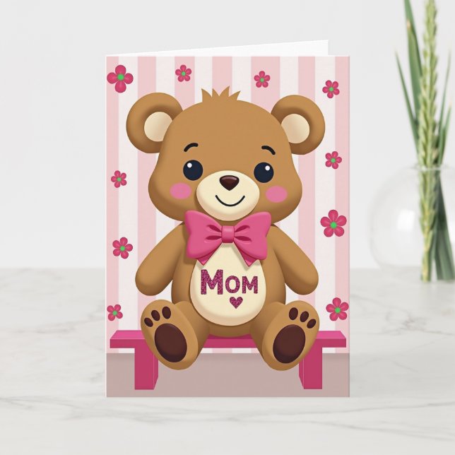 Sweet Bear Mom Message Card (Front)