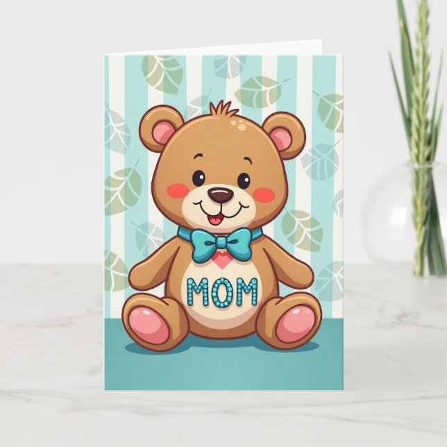 Sweet Bear Moms Day Card (Front)