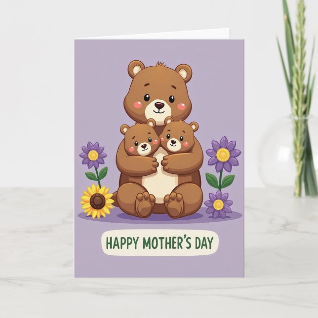 Sweet Bear Mother Day Card (Front)
