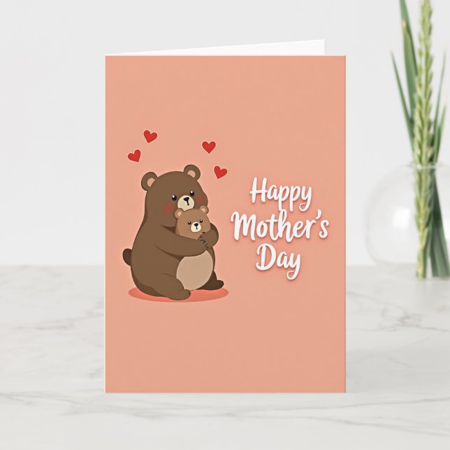 Sweet Bear Mother Love Card (Front)