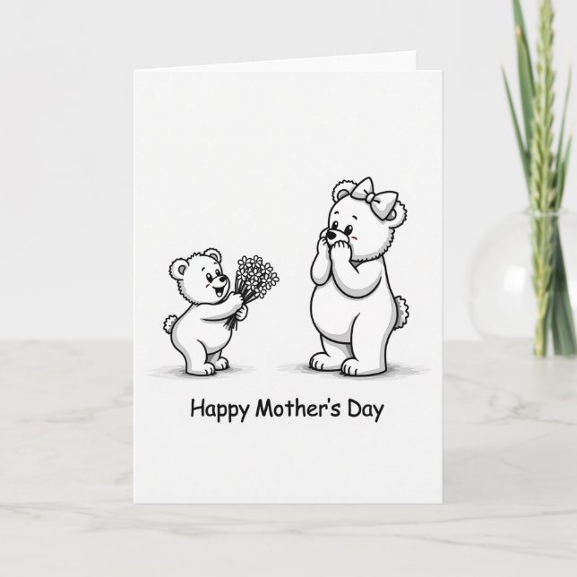 Sweet Bear Mothers Day Card (Front)