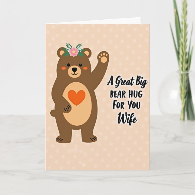 Sweet Bear Mothers Day Heart Card (Front)