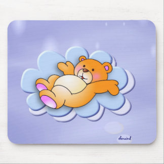 Sweet Bear On The Cloud Mouse Pad