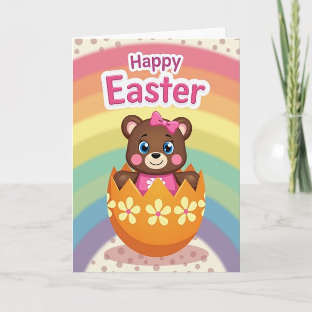 Sweet Bear Spring Card (Front)