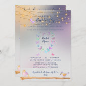Sweet Beautiful Butterfly Heart Baby Shower Invitation (Front/Back)