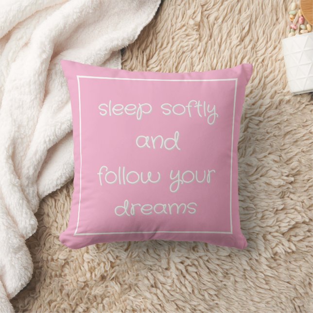 Sweet Bedtime Words  Throw Pillow (Blanket)