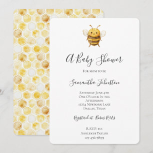 Sweet Bee Baby Shower  Invitation