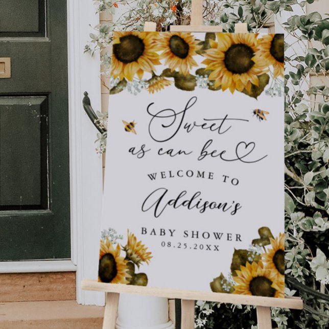 Sweet Bee Baby Shower Welcome Sign (Creator Uploaded)