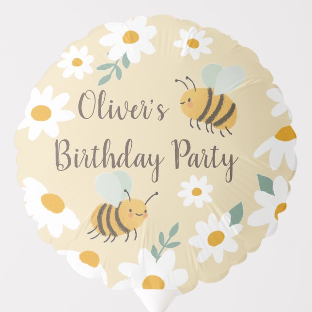 Sweet Bee Birthday Balloon (Front)