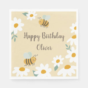 Sweet Bee Birthday Napkins