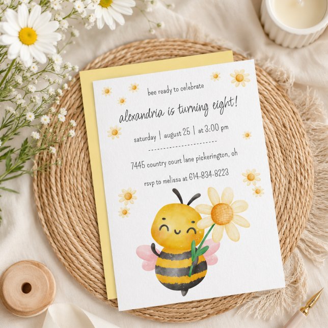 Sweet Bee Birthday Party  Invitation (Creator Uploaded)