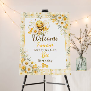 Sweet Bee Birthday Welcome Foam Board