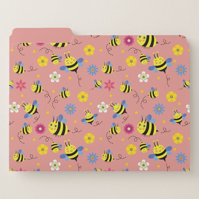 Sweet Bee Blossom Garden File Folder (Front Left)