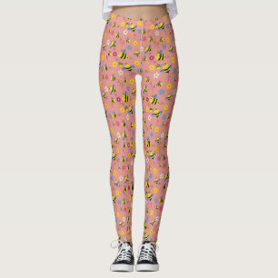 Sweet Bee Blossom Garden Leggings