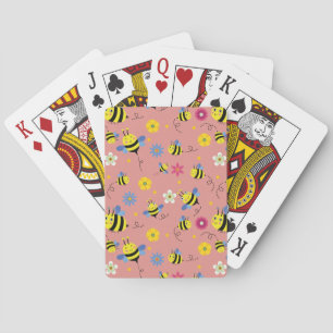 Sweet Bee Blossom Garden Poker Cards