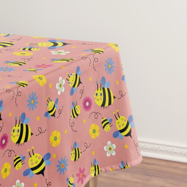 Sweet Bee Blossom Garden Tablecloth (In Situ)