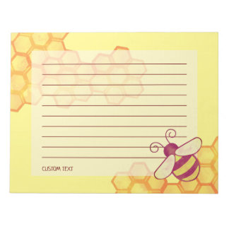 Sweet Bee Honeycomb Custom Notepad