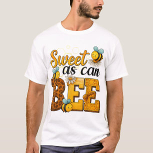  Sweet Bee Honeycomb Flower Boys Girls Family  T-Shirt