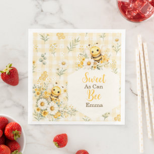 Sweet Bee Honeycomb Paper Dinner Napkins