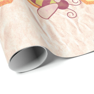 Sweet Bee Honeycomb Wrapping Paper