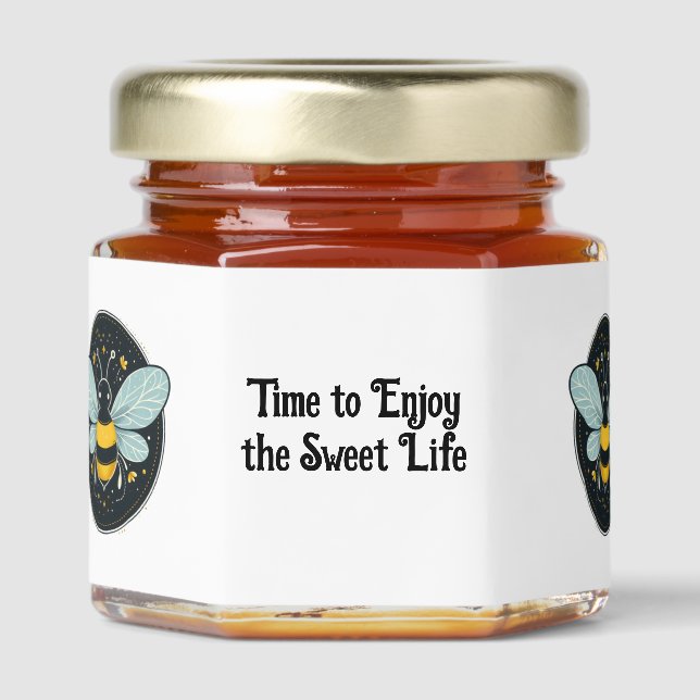 Sweet Bee Motif Retirement Party Theme Honey Jar Favors (Front)