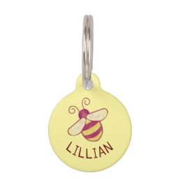 Sweet Bee Personalized Pet Tag For Dogs And Cats