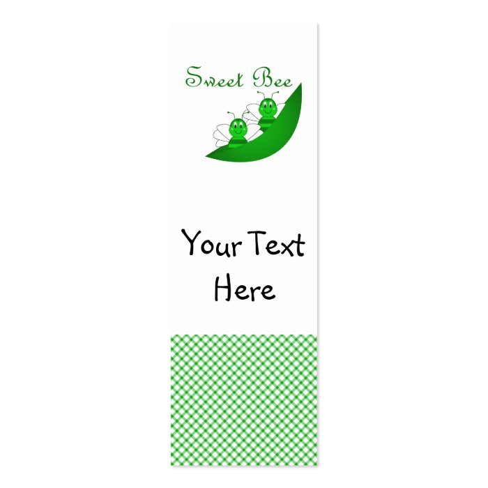 Sweet Bee Twins Bookmark Business Card Template