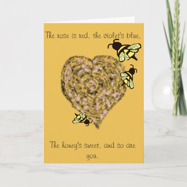 Sweet Bee Valentine Card (Front)