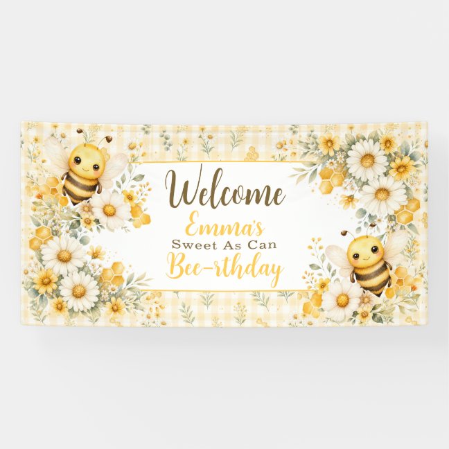 Sweet Bee Welcome Banner