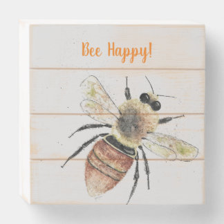 Sweet Bee Wood Box Sign