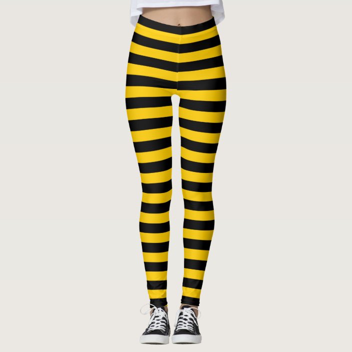 yellow pants black stripe