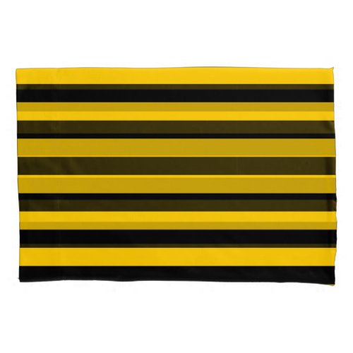 Sweet Bee Yellow and Black Striped Pillow Case