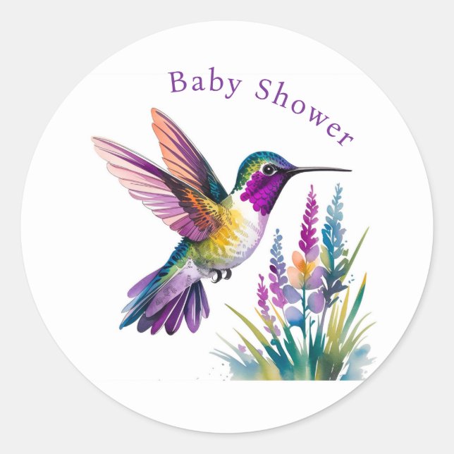 Sweet Beginning: A Baby Shower Celebration  Classic Round Sticker (Front)