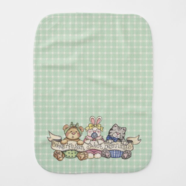 Sweet Beginnings - Burp Cloth (Front)