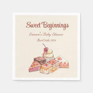 Sweet Beginnings Italian Dessert Baby Shower Napkins